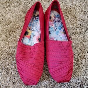 BOBS Skechers Red Slip On Shoes